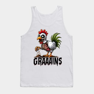 Undead Zombie Chicken Grains Tank Top